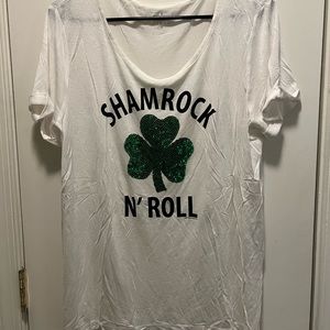 New York & Company Shamrock T-Shirt
